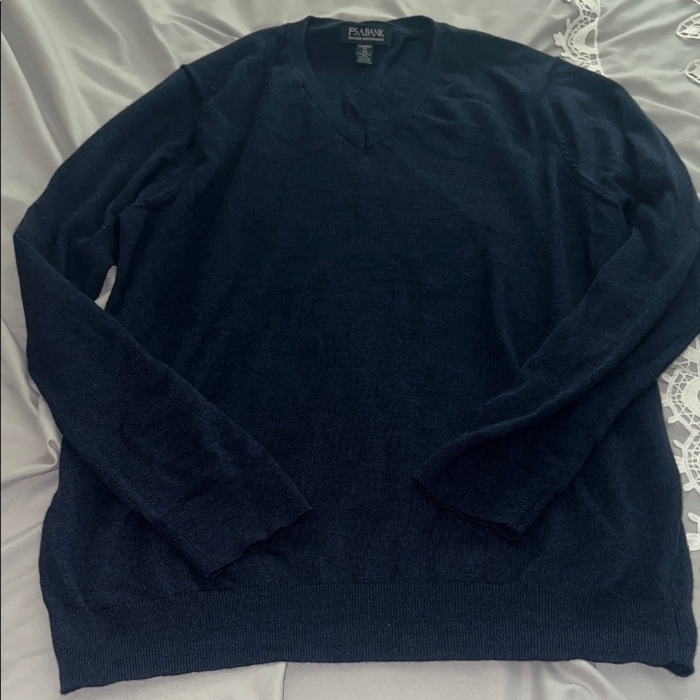 Jos. A. Bank Men's Dark Blue V-Neck Sweater